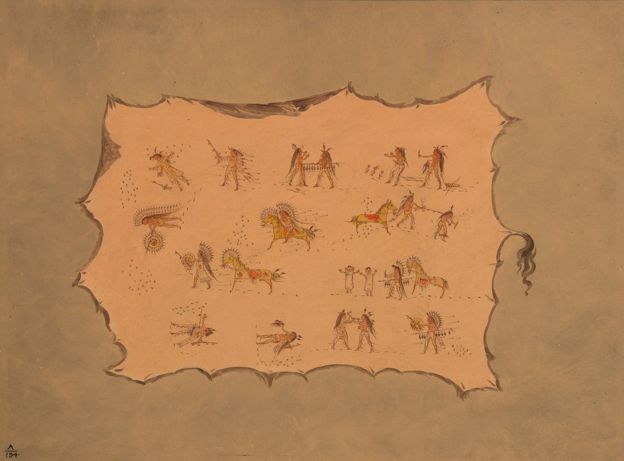 Faksymile szaty Mah-to-toh-pa - Mandan, 18611869. autorstwa George Catlin