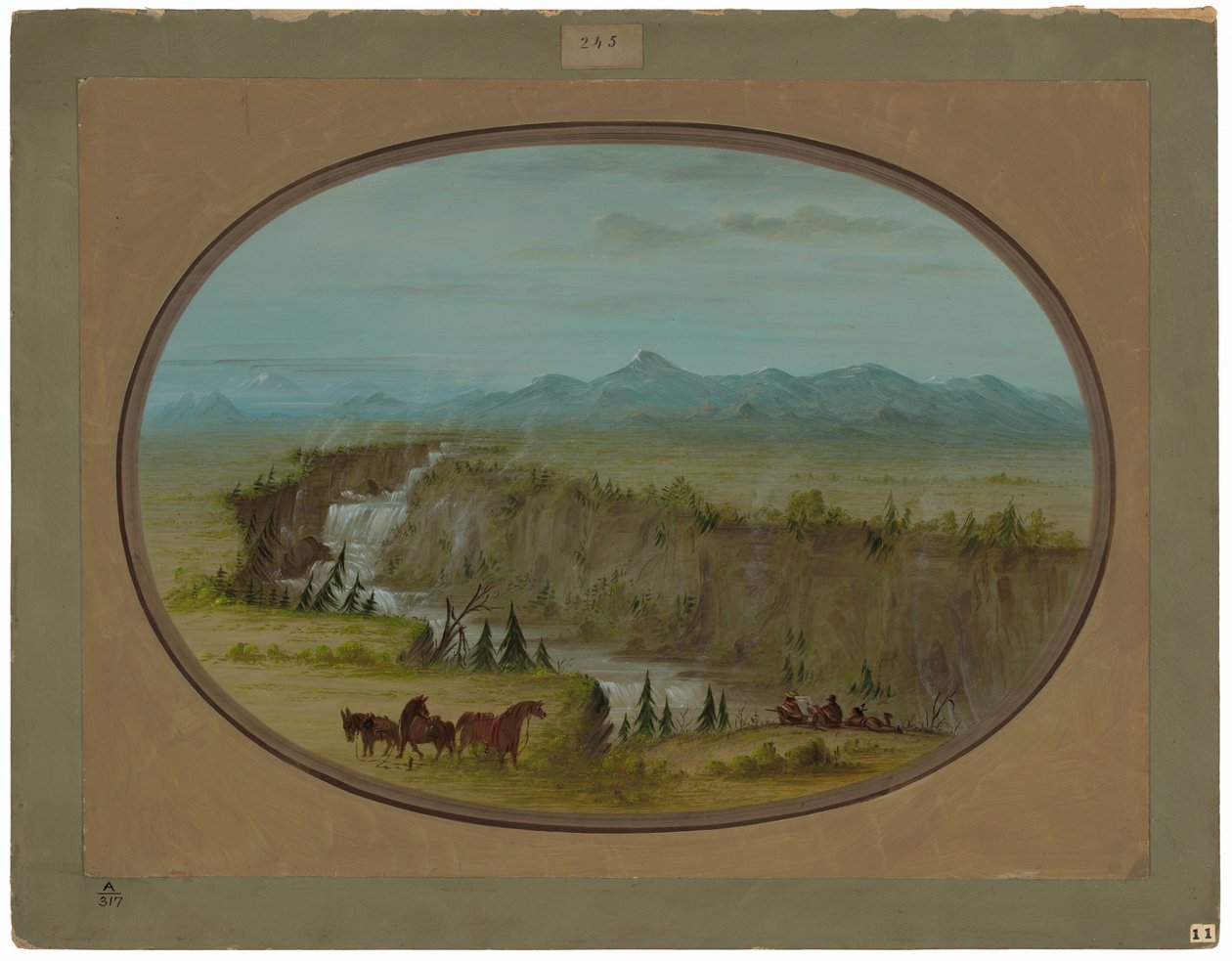Wodospady Rzeki Wężowej autorstwa George Catlin