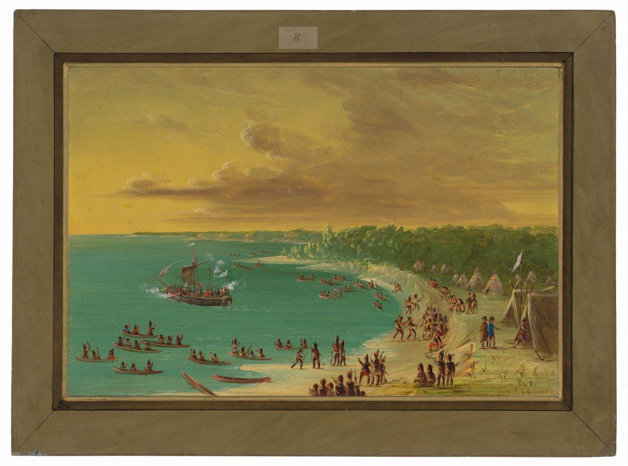 Pierwszy rejs gryfa po jeziorze Erie. 7 sierpnia 1679 r autorstwa George Catlin