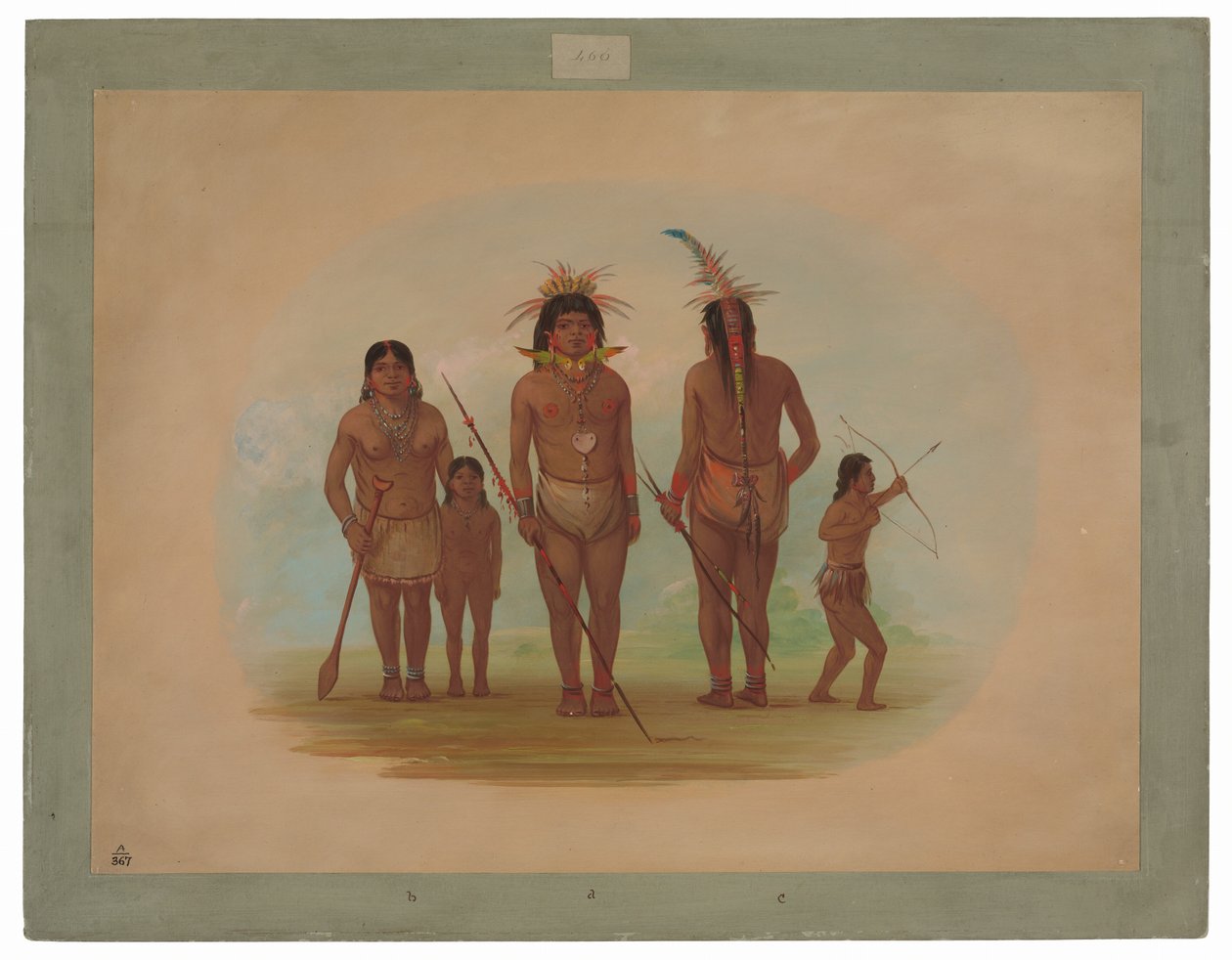 Pięciu Indian z Iquito autorstwa George Catlin