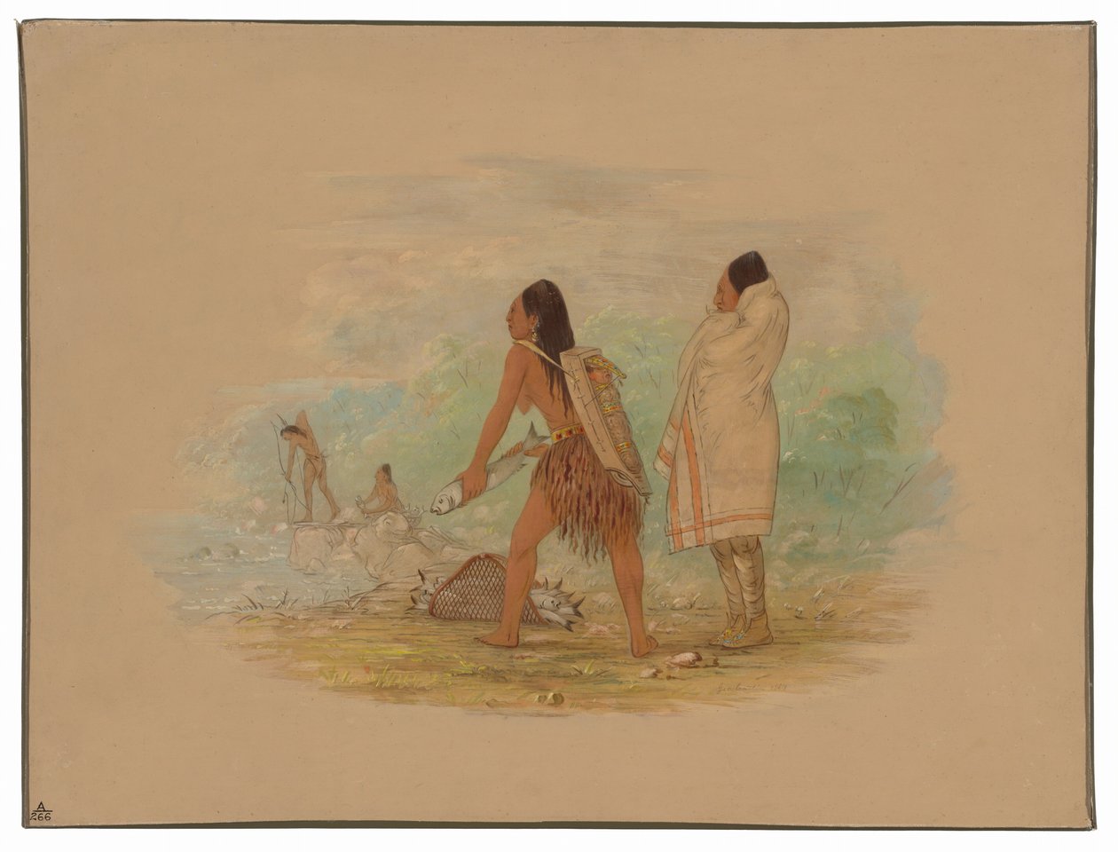 Płaskogłowi Indianie autorstwa George Catlin