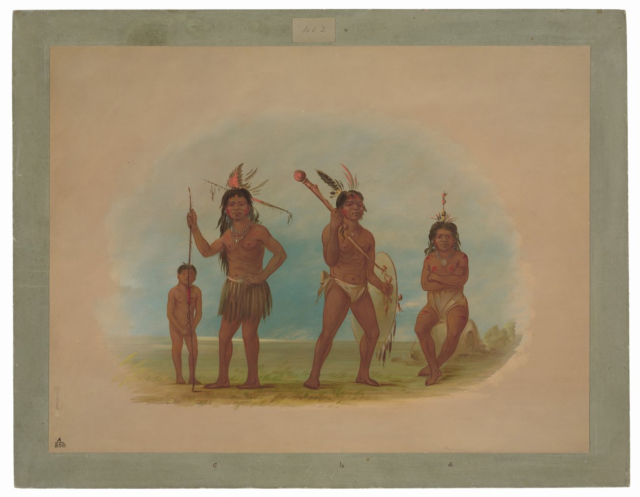 Czterech Indian Arawak autorstwa George Catlin