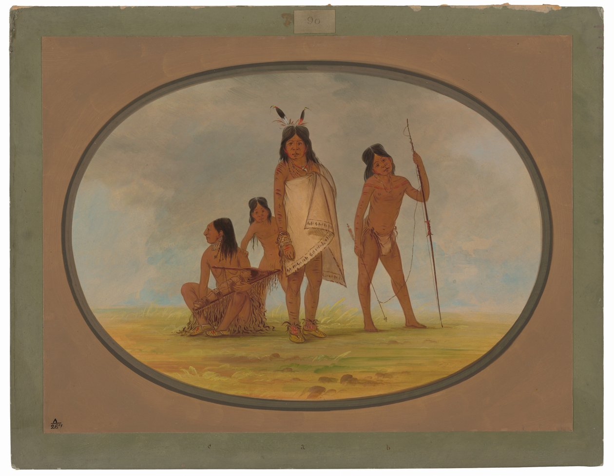Czterech płaskogłowych Indian autorstwa George Catlin