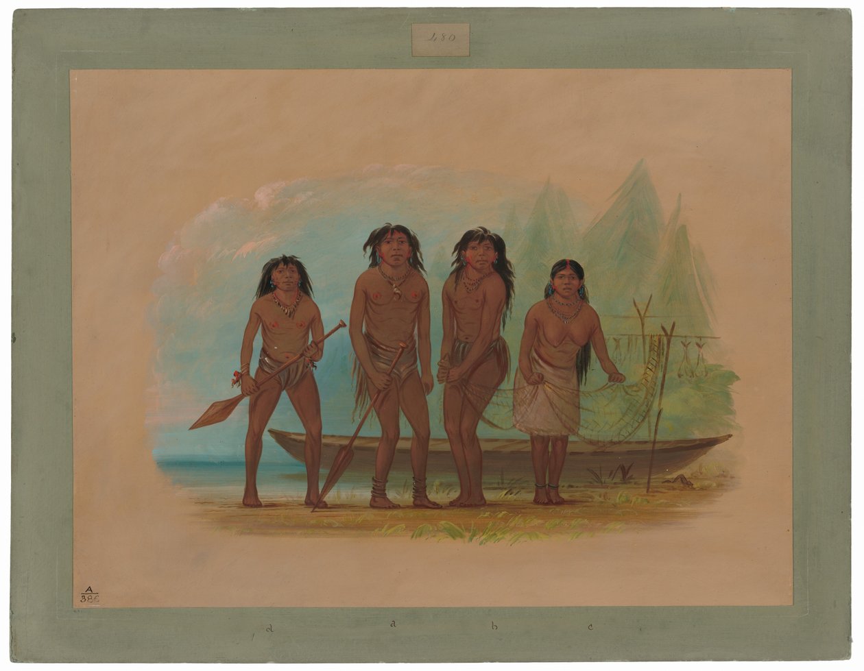Czterech Indian Ognistych autorstwa George Catlin