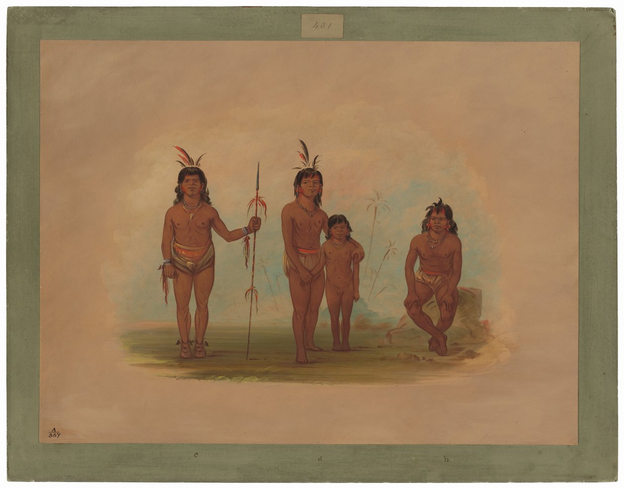 Czterech Hindusów Goo-a-Give autorstwa George Catlin