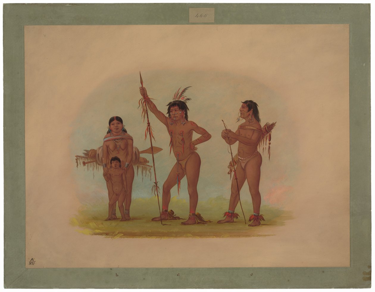 Czterech Indian Mura autorstwa George Catlin