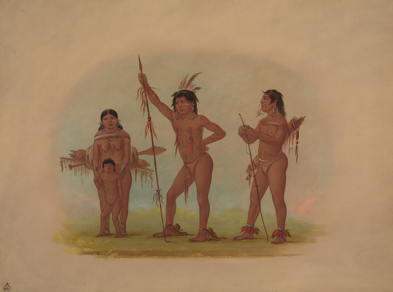 Czterech Indian Mura, 18541869. autorstwa George Catlin