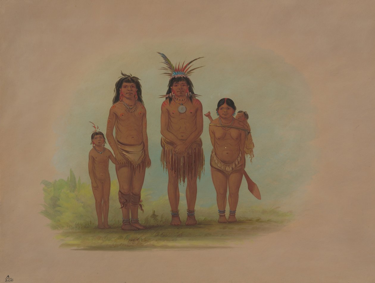 Czterech Indian Sepibo, 18541869. autorstwa George Catlin