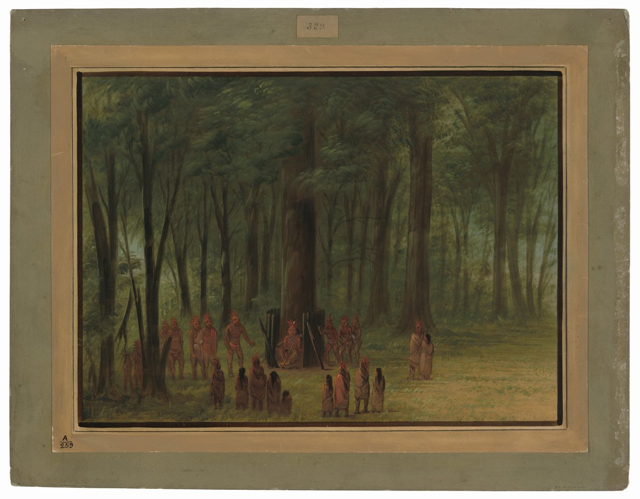 Pogrzeb Black Hawka - Saukie autorstwa George Catlin
