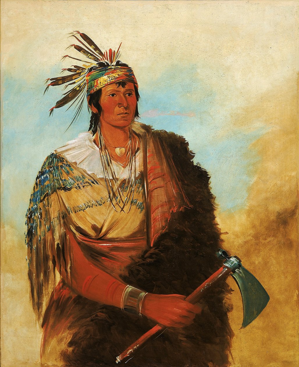 Go-to-ków-páh-ah, stoi sam, wybitny dzielny autorstwa George Catlin