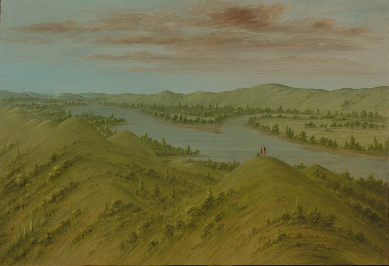 Grassy Bluffs, Upper Missouri, 18611869. autorstwa George Catlin