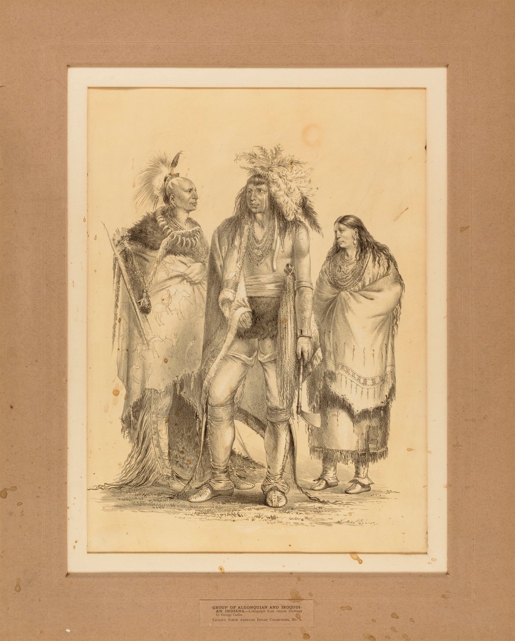 Grupa Indian Algonquian i Iroquoian - nr 1 autorstwa George Catlin