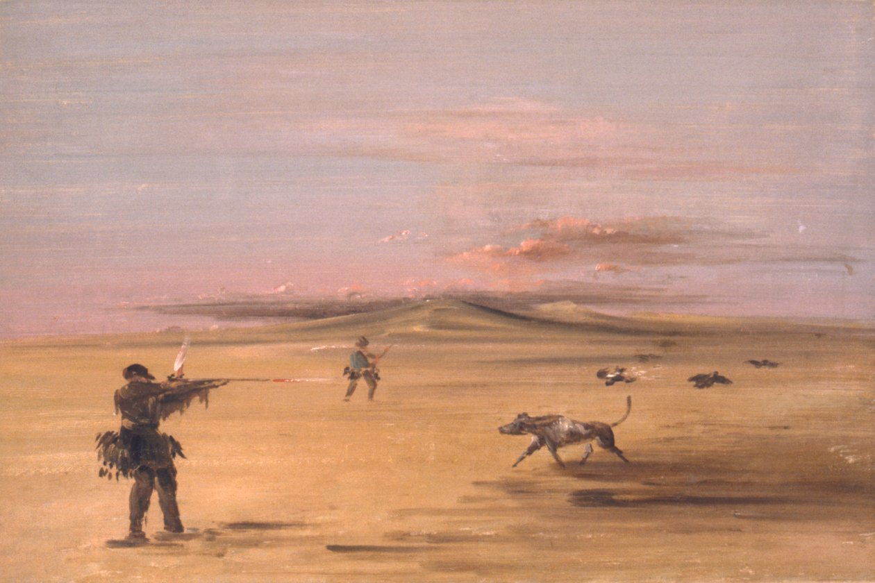 Strzelanie do cietrzew na preriach Missouri, 1837-1839. autorstwa George Catlin