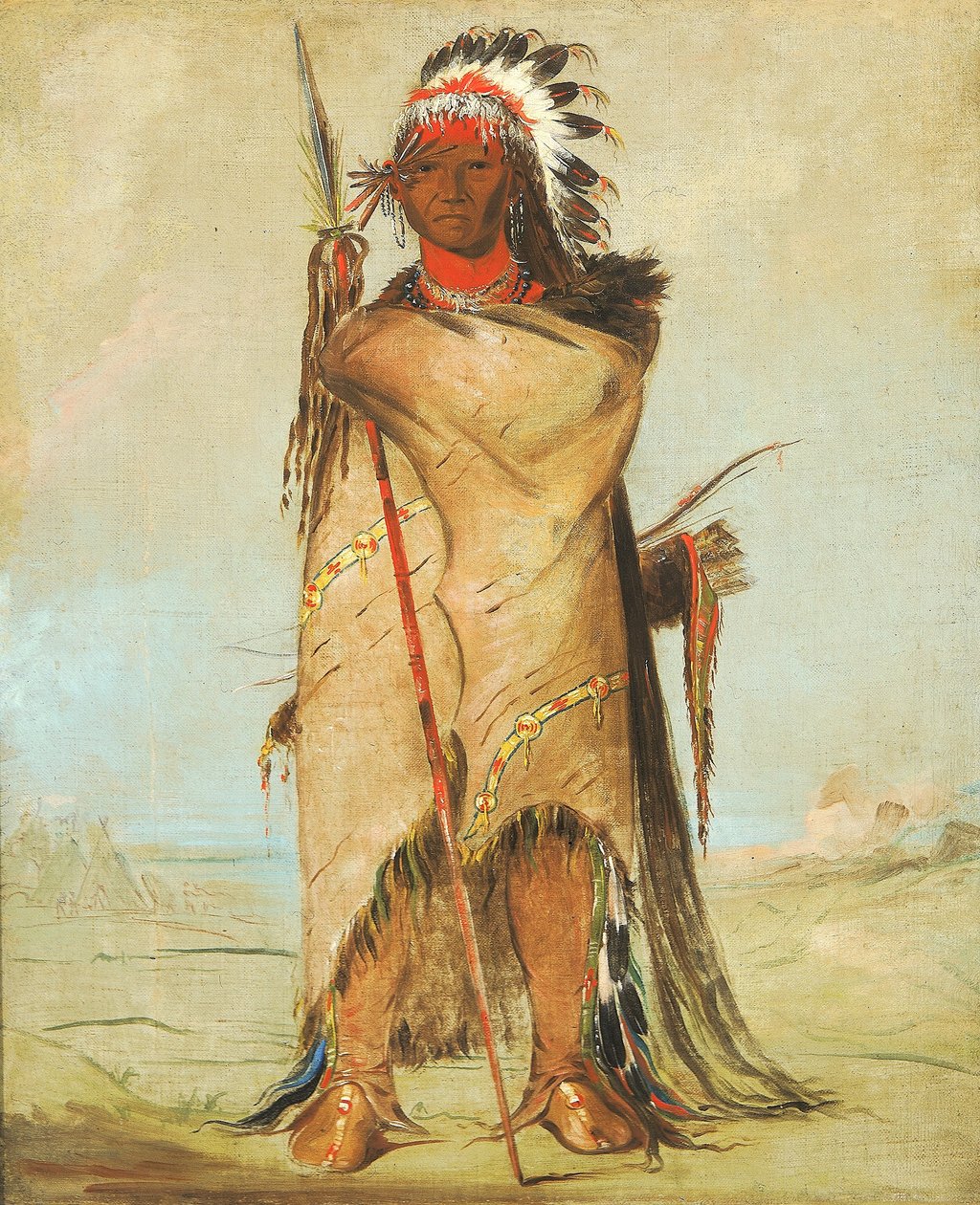 Śnieg nad jeziorem, odważny autorstwa George Catlin