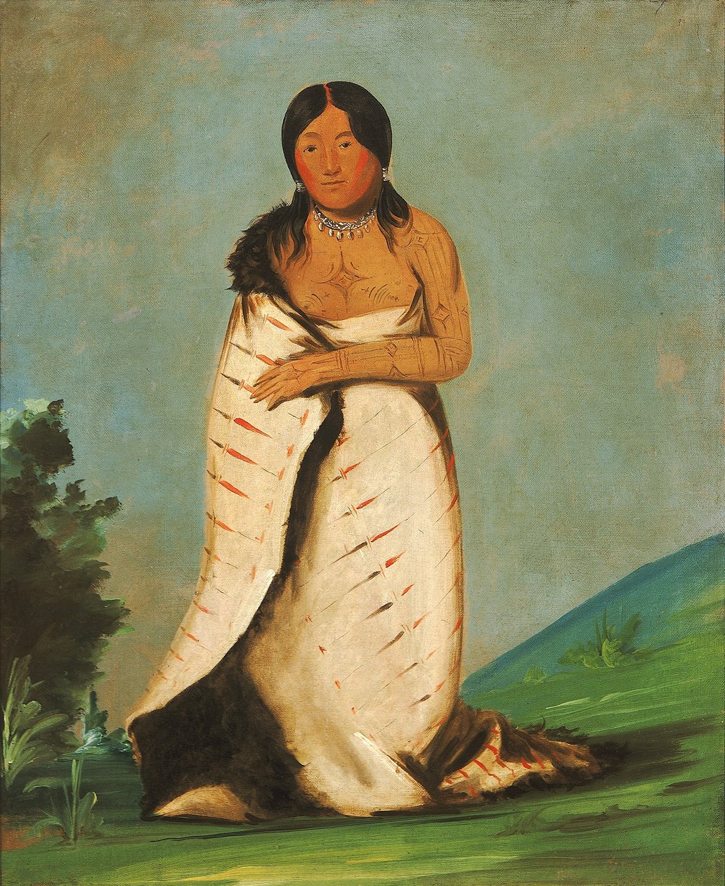 Hee-láh-dee, Czyste Źródło, Żona Dymu autorstwa George Catlin