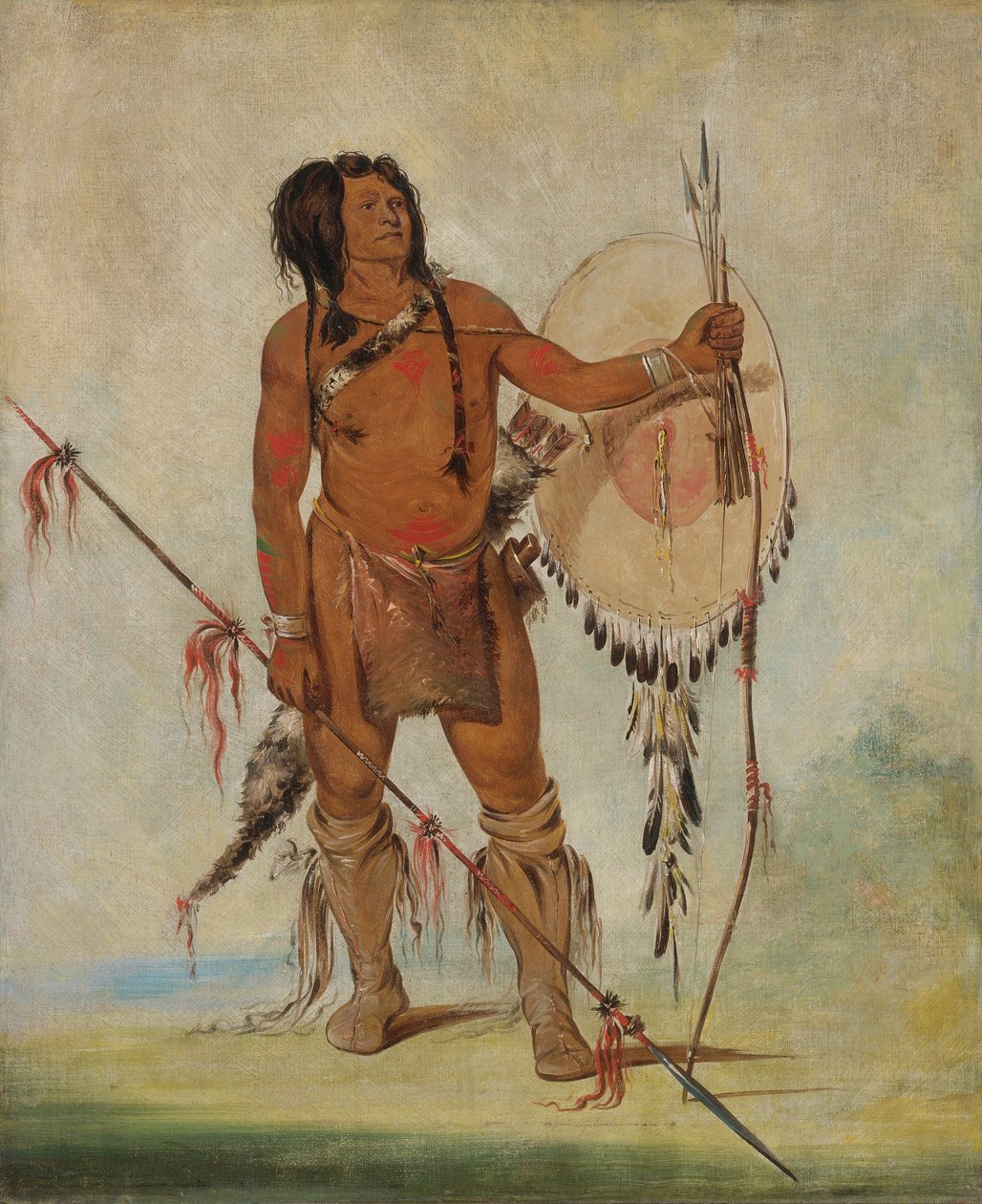 His-oo-sán-chees, Mały Hiszpan, Wojownik autorstwa George Catlin