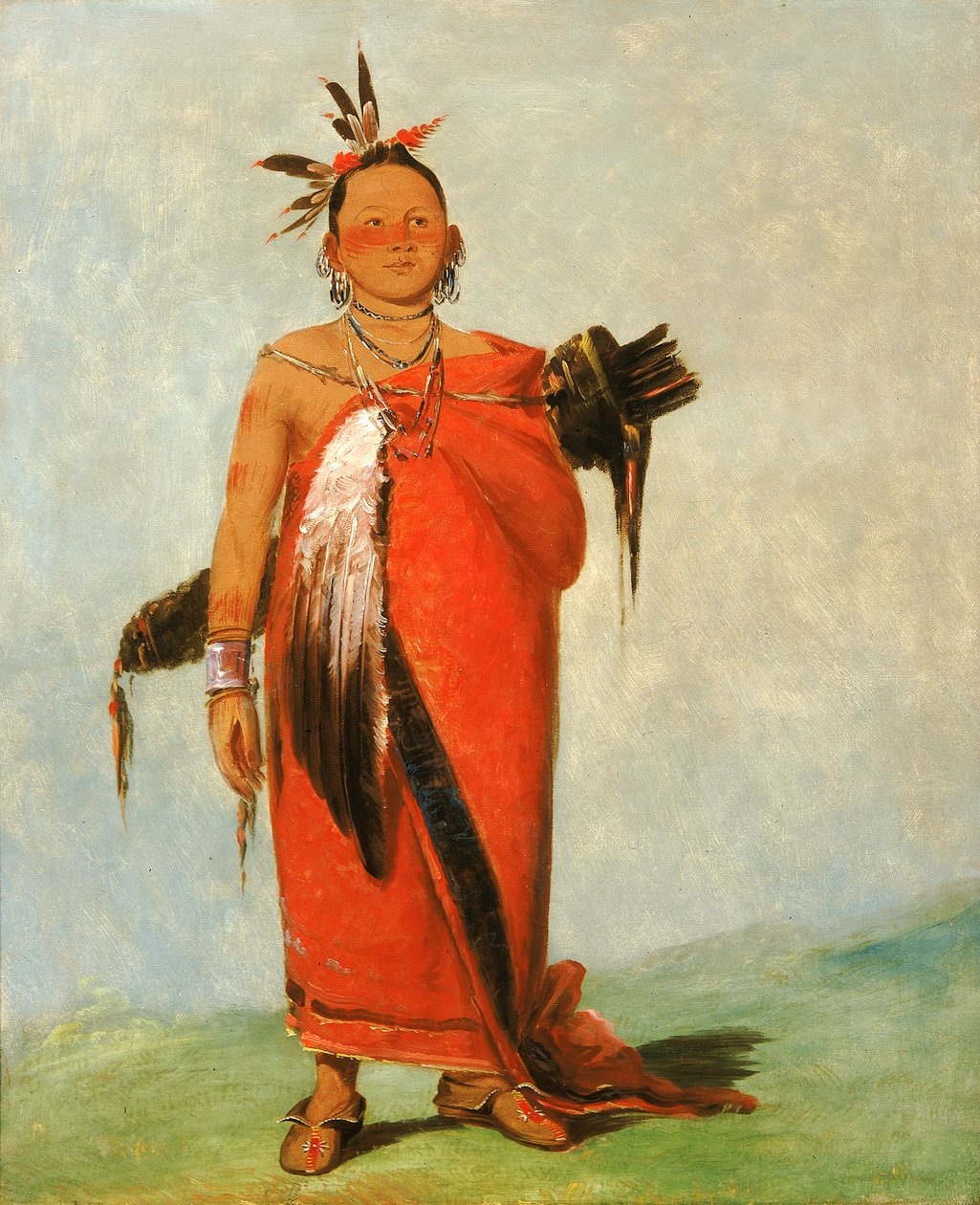 Hongs-káy-dee, wielki wódz, syn dymu, 1832. autorstwa George Catlin