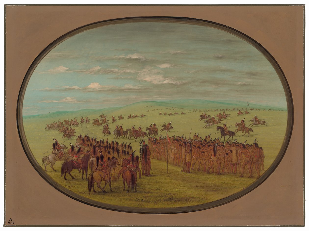 Wyścigi konne – Minatarrees autorstwa George Catlin