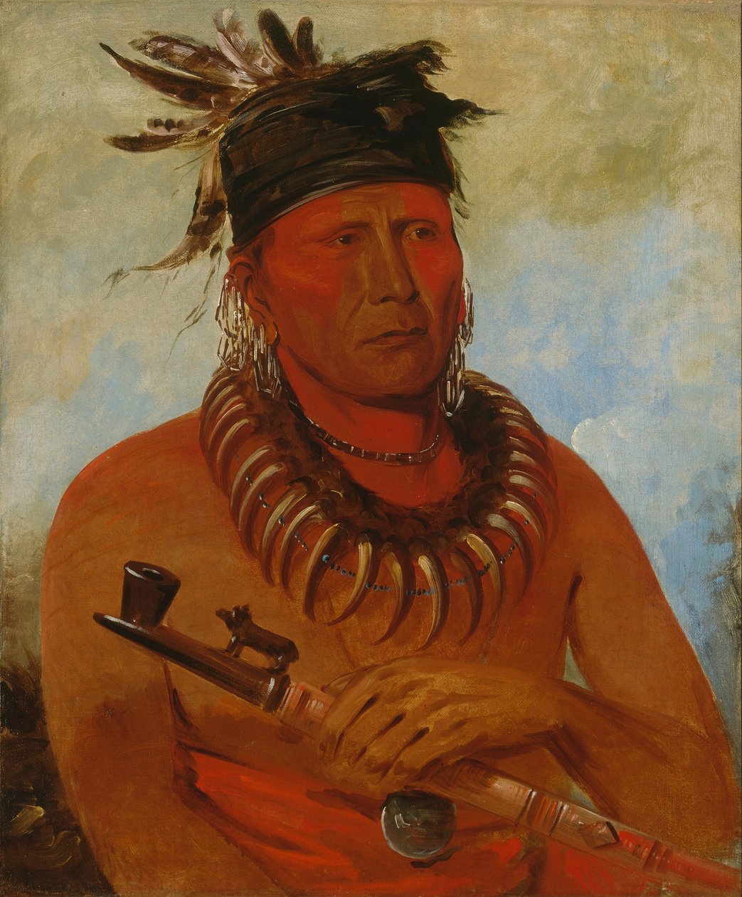 Háw-che-ke-súg-ga, Ten, Który Zabija Osagów, Wódz Plemienia autorstwa George Catlin