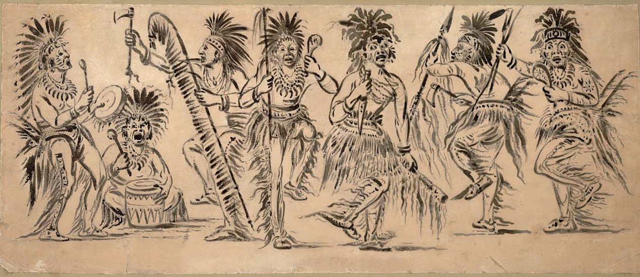 Tancerze indyjscy autorstwa George Catlin