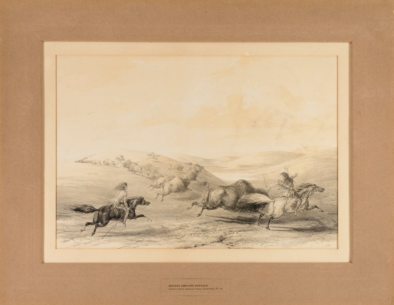 Indianie polujący na bizony - nr 29 autorstwa George Catlin