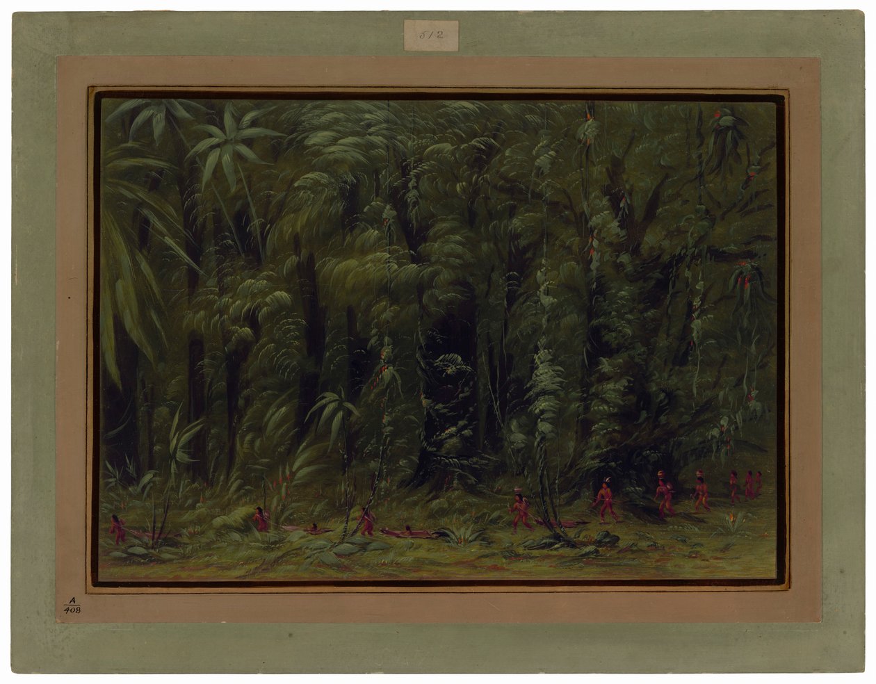 Wnętrze amazońskiego lasu - Zurumati autorstwa George Catlin