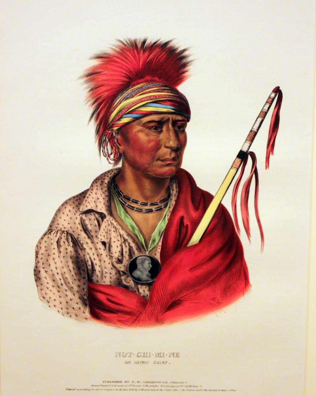 Wódz Ioway Not-Chi-Mi-Ne autorstwa George Catlin