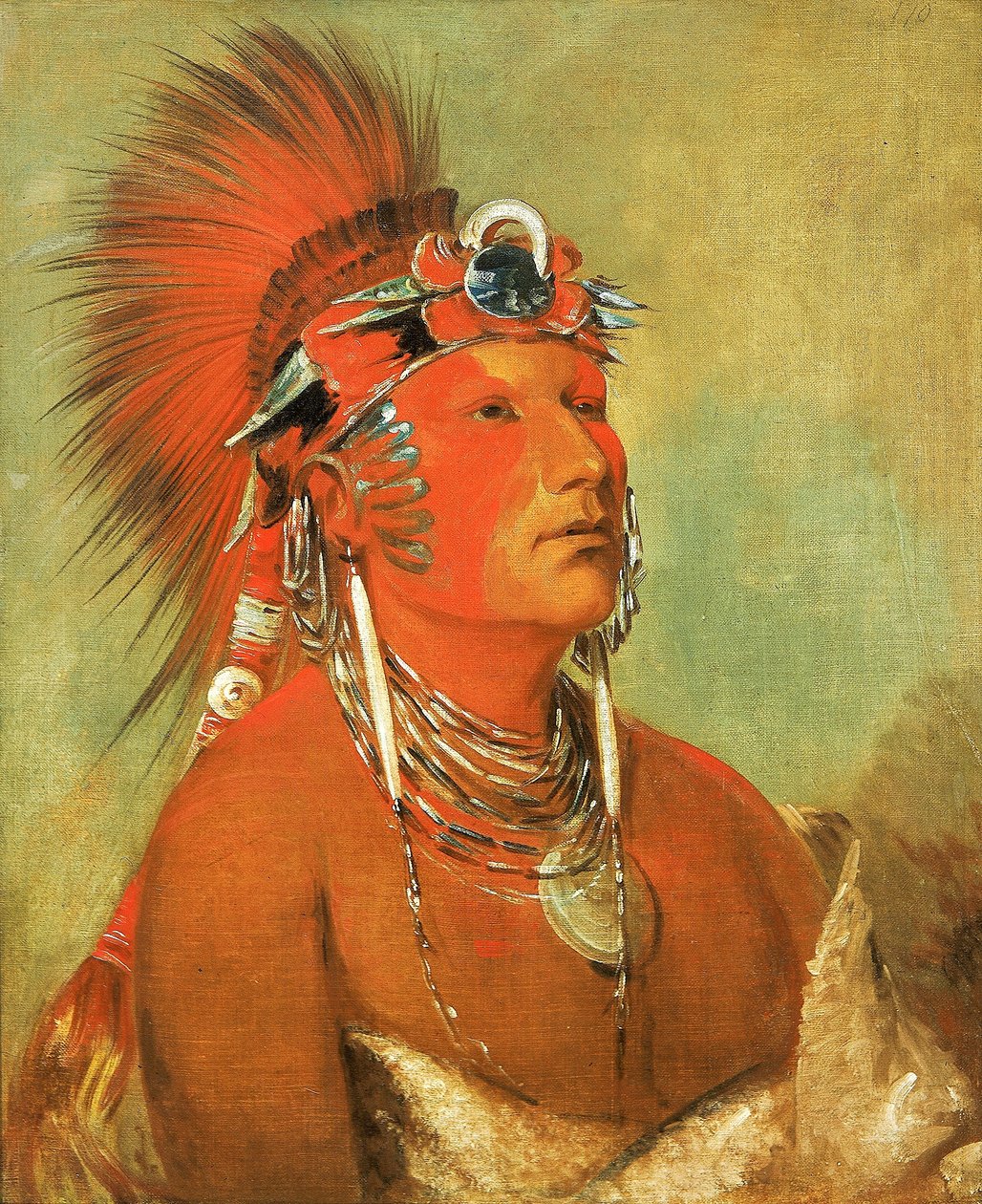 Jee-hé-o-hó-shah, Nie można rzucić, wojownik autorstwa George Catlin