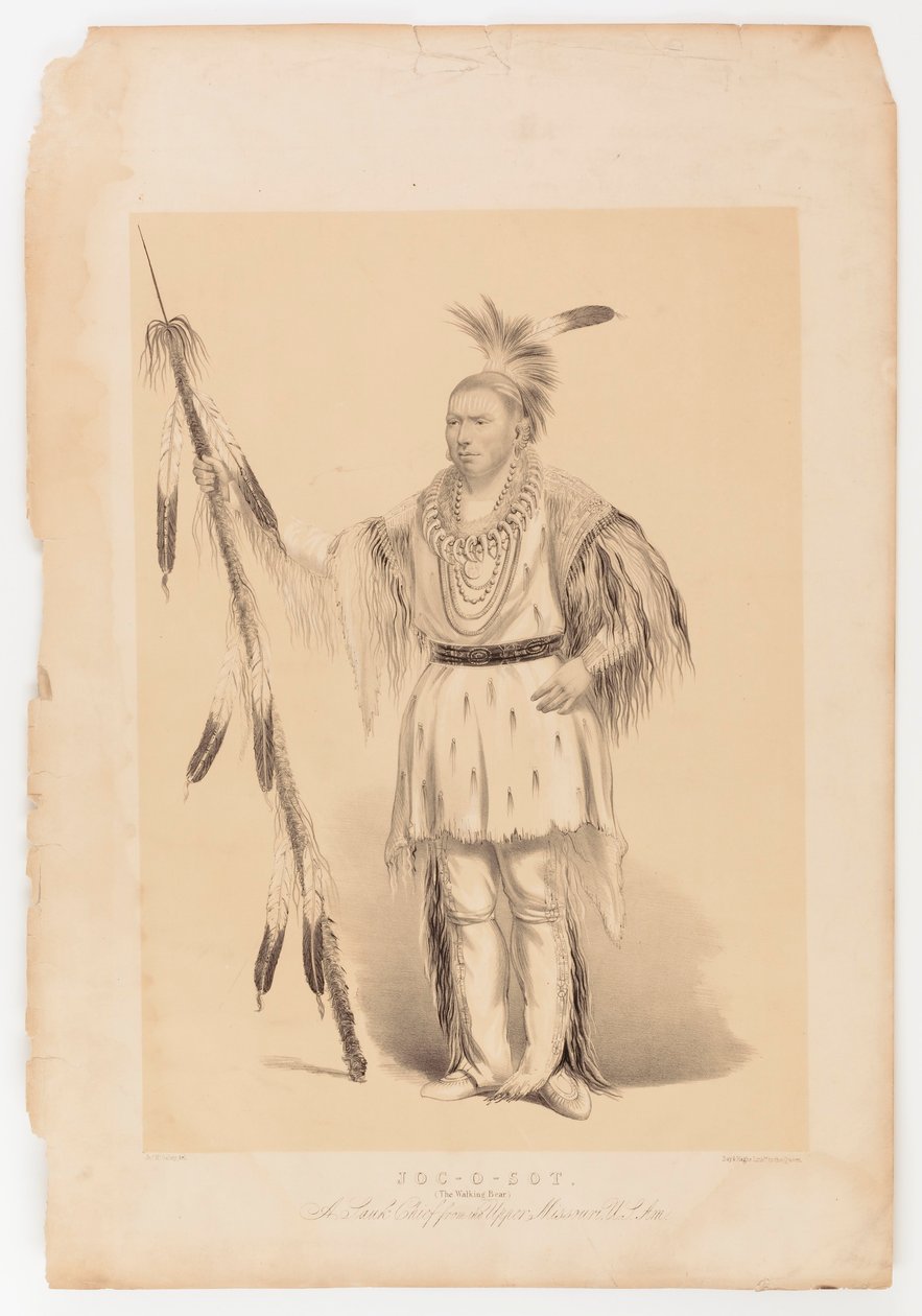 Joc-o-sot, kroczący niedźwiedź autorstwa George Catlin