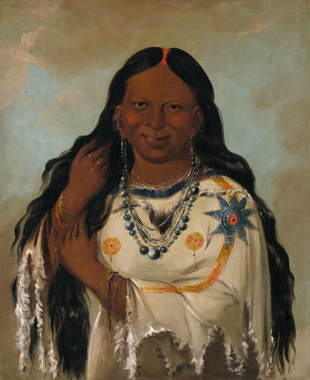 Kay-a-gis-gis, młoda kobieta, 1832. autorstwa George Catlin