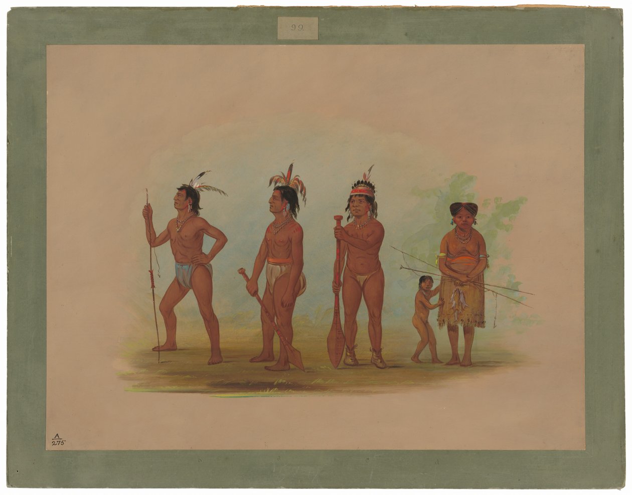 Indianie Clatsop autorstwa George Catlin