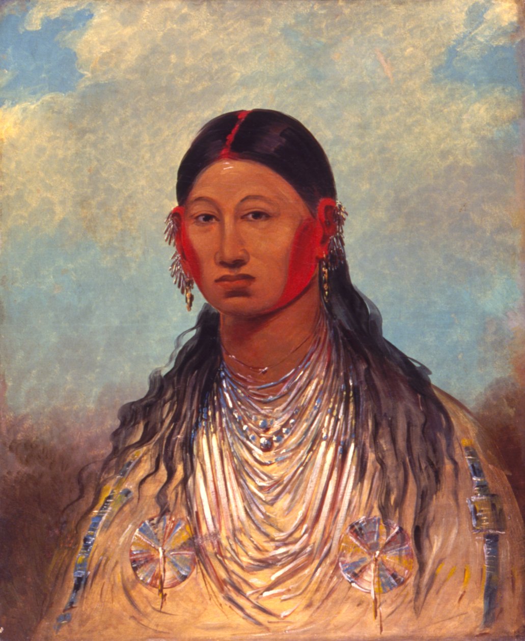 Koon-za-ya-me, samica orła bojowego autorstwa George Catlin