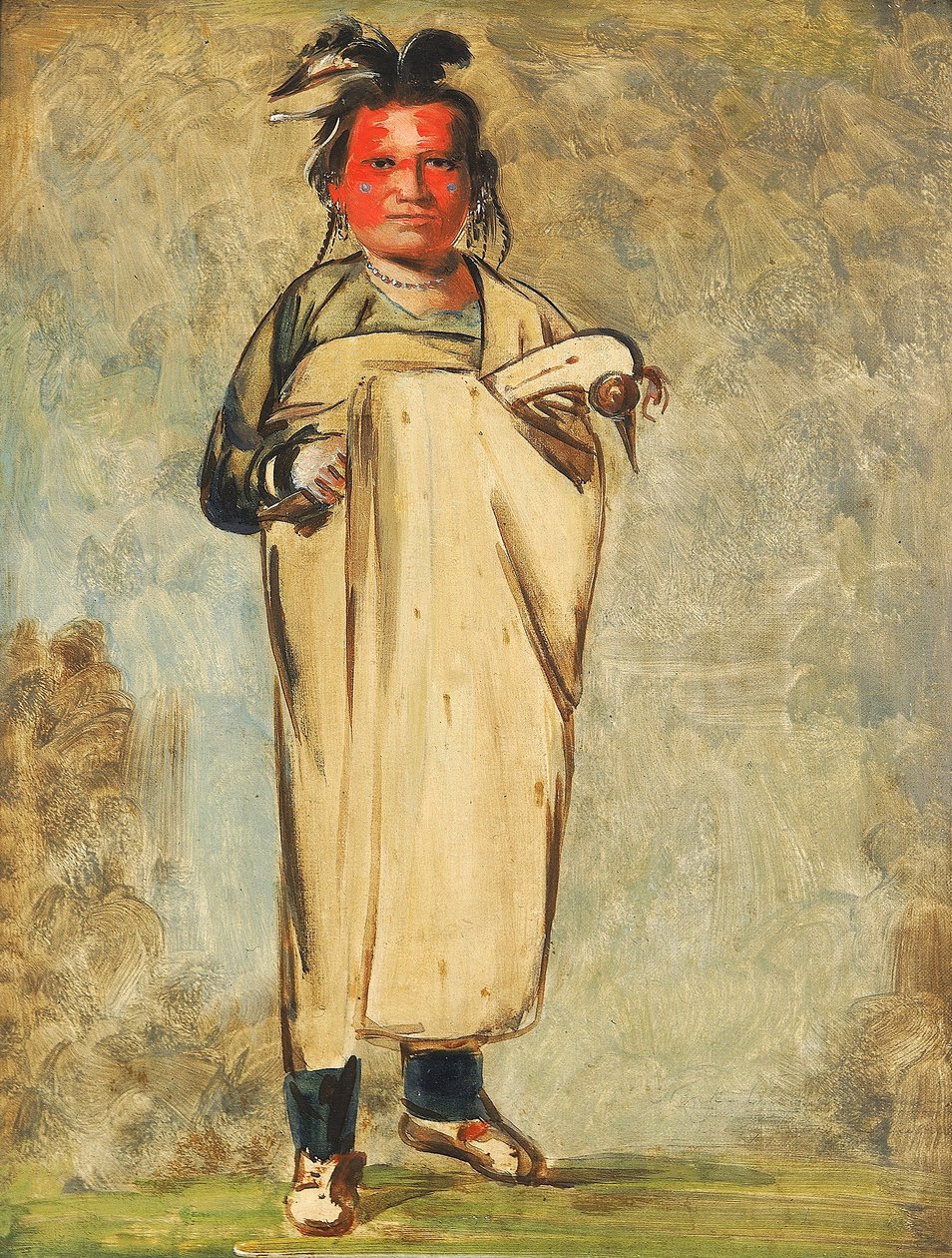 Káw-kaw-ne-chóo-a, odważny autorstwa George Catlin