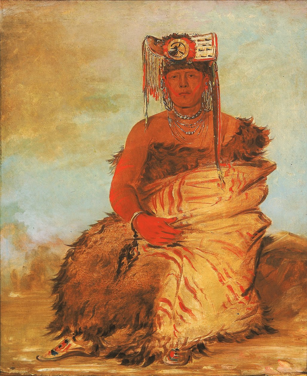 La-kée-too-wi-rá-sha, Mały Wódz, wojownik Tapage Pawnee autorstwa George Catlin