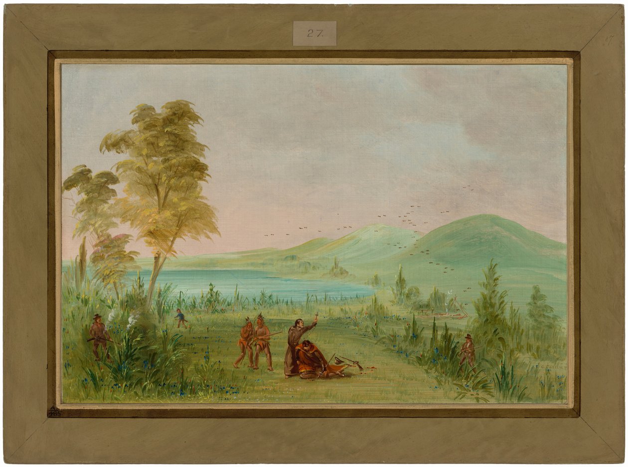 La Salle zamordowany przez Duhauta. 19 maja 1686 autorstwa George Catlin