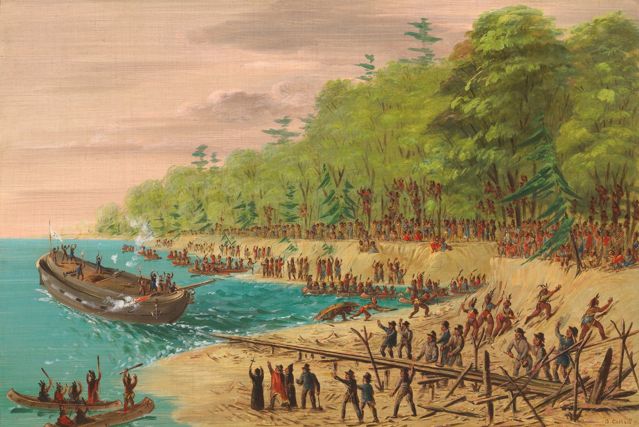 Uruchomienie gryfa. lipiec 1679, 18471848. autorstwa George Catlin