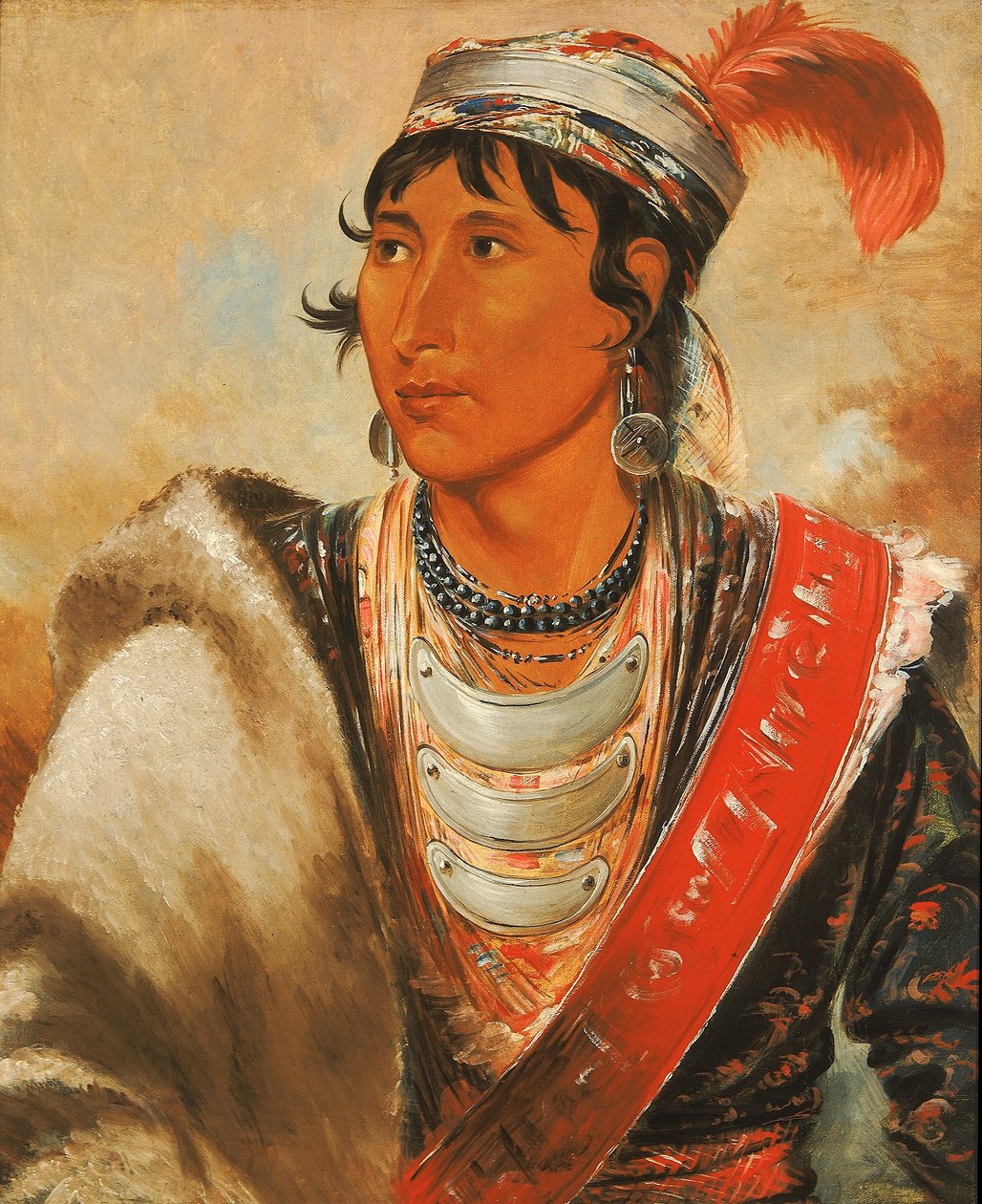 Láh-shee, The Licker, zwany "Creek Billy". autorstwa George Catlin