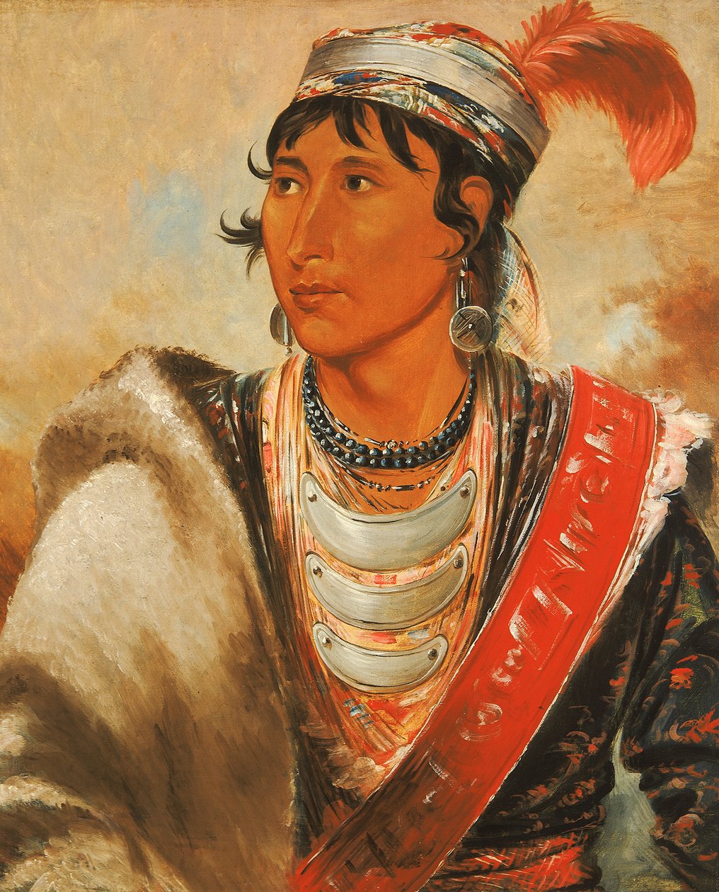 Láh-shee, The Licker, zwany Creek Billy, 1838. autorstwa George Catlin