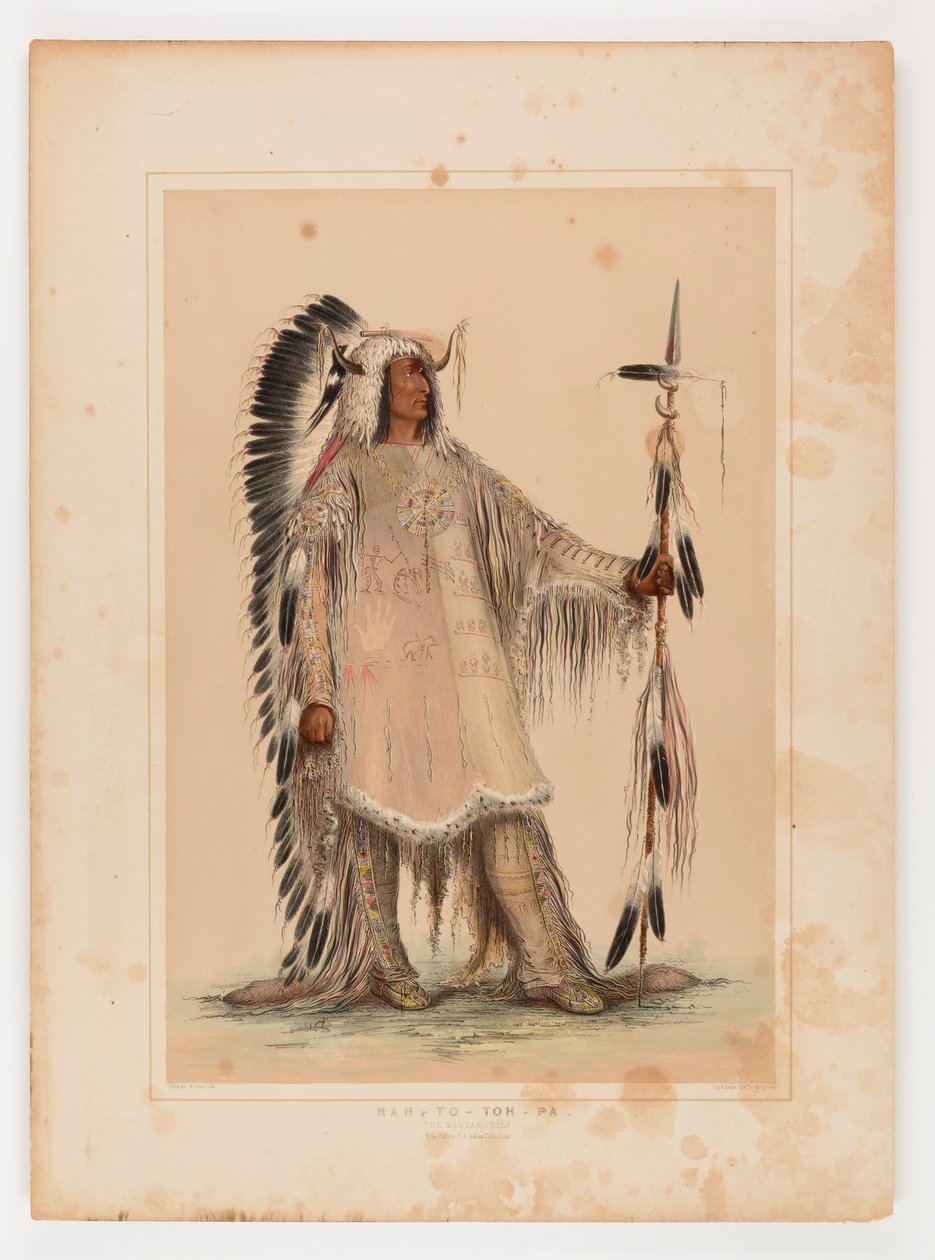 Mah-to-toh-pa, wódz Mandanów autorstwa George Catlin
