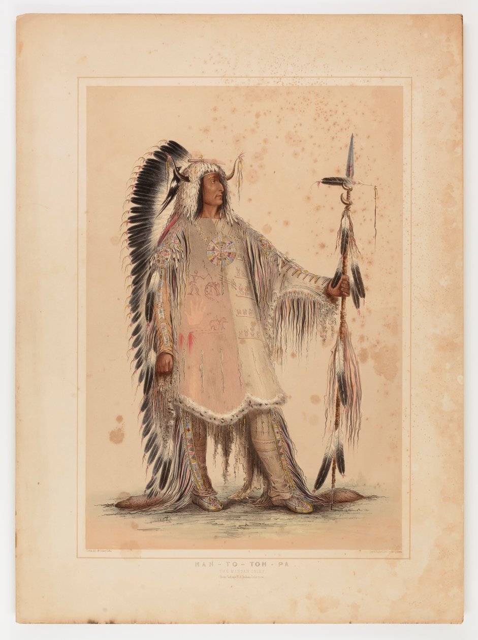 Mah-to-toh-pa, wódz Mandanów autorstwa George Catlin