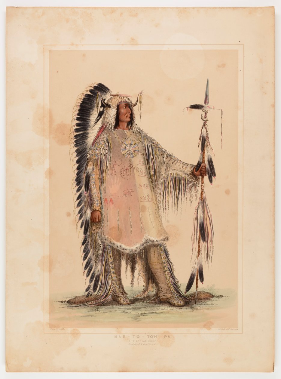 Mah-to-toh-pa, wódz Mandanów autorstwa George Catlin