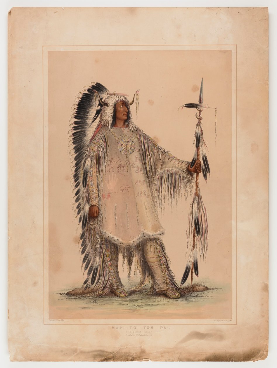 Mah-to-toh-pa, wódz Mandanów autorstwa George Catlin