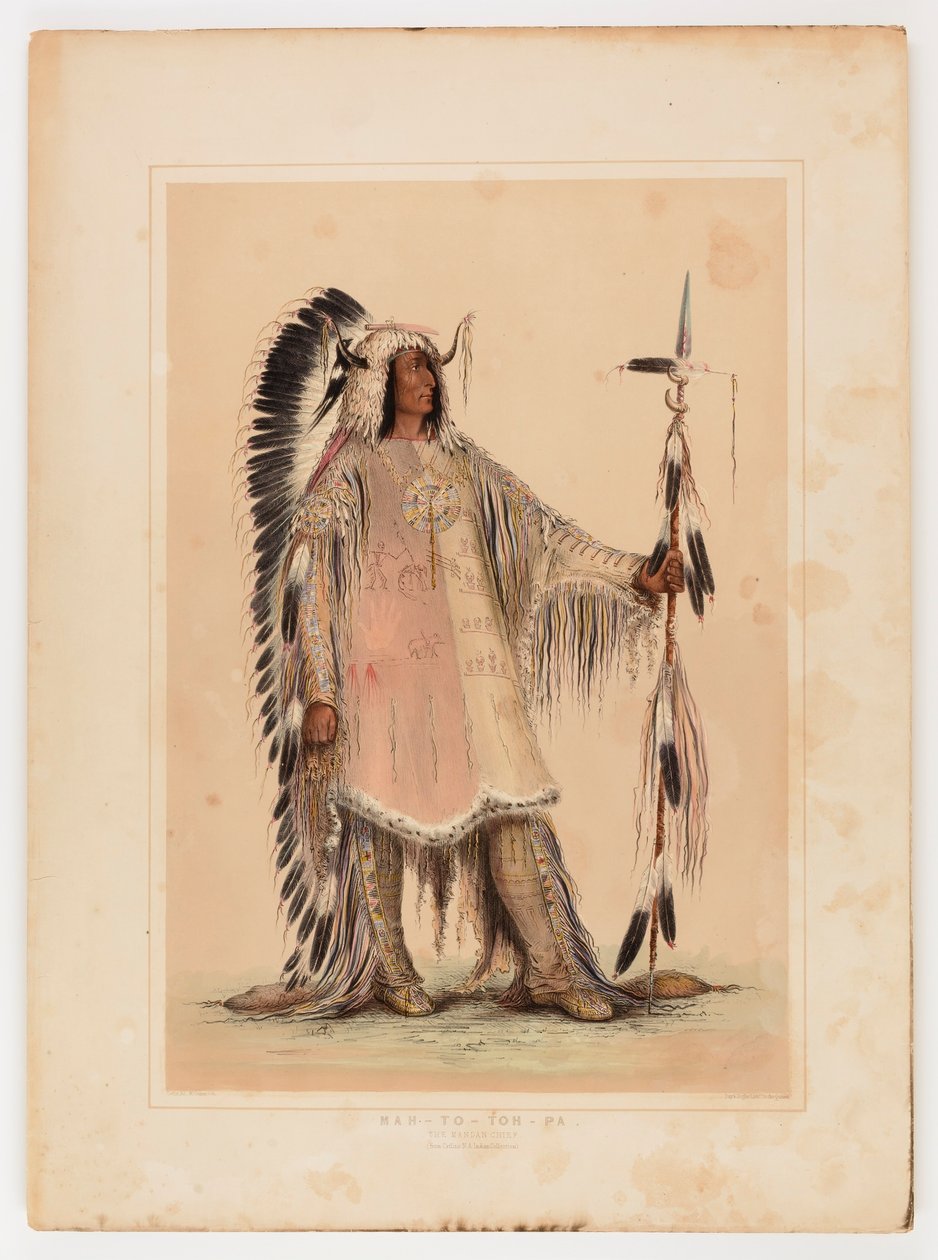 Mah-to-toh-pa, wódz Mandanów autorstwa George Catlin