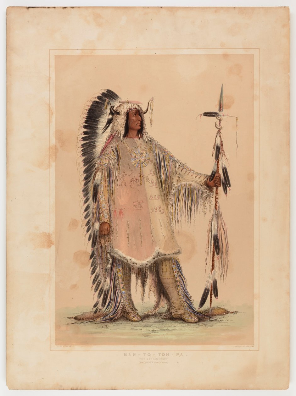 Mah-to-toh-pa, wódz Mandanów autorstwa George Catlin