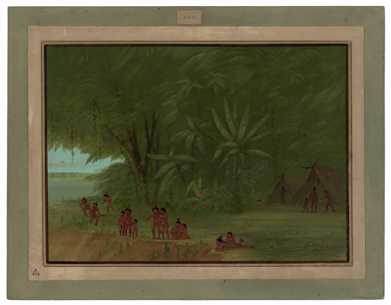 Obozowisko Mauheesów autorstwa George Catlin