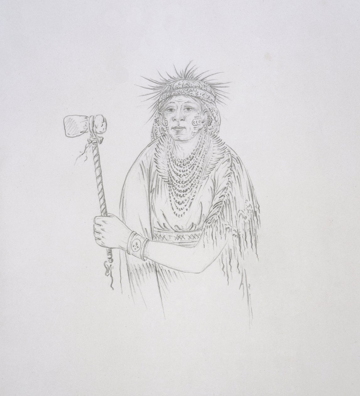 Men-son-se-a (Lewa ręka) 1852 autorstwa George Catlin