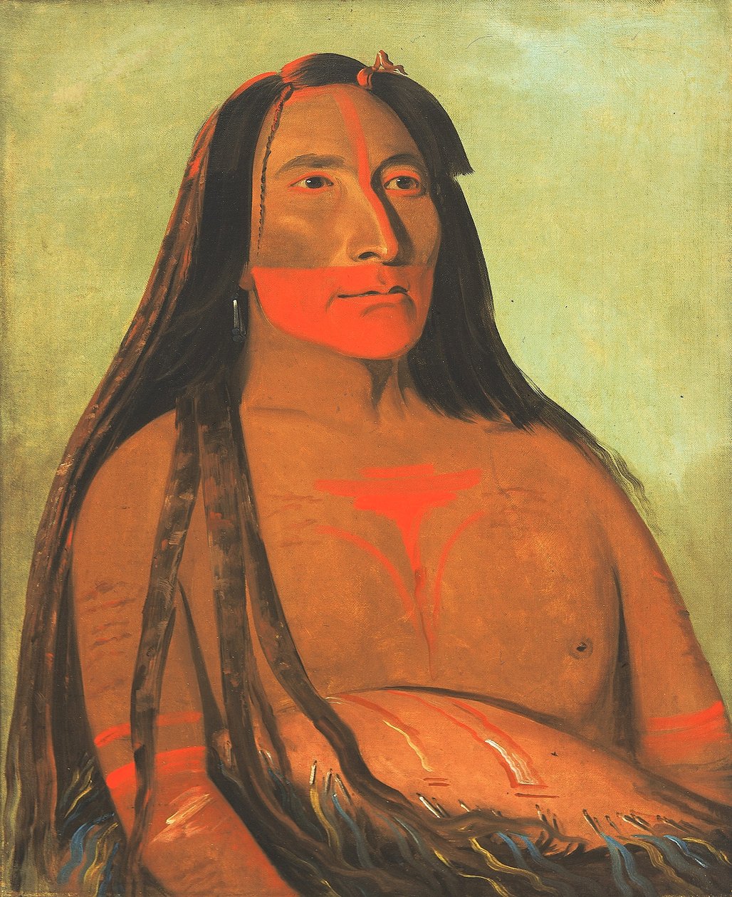 Máh-to-tóh-pa, Cztery Niedźwiedzie, Drugi Wódz w żałobie autorstwa George Catlin