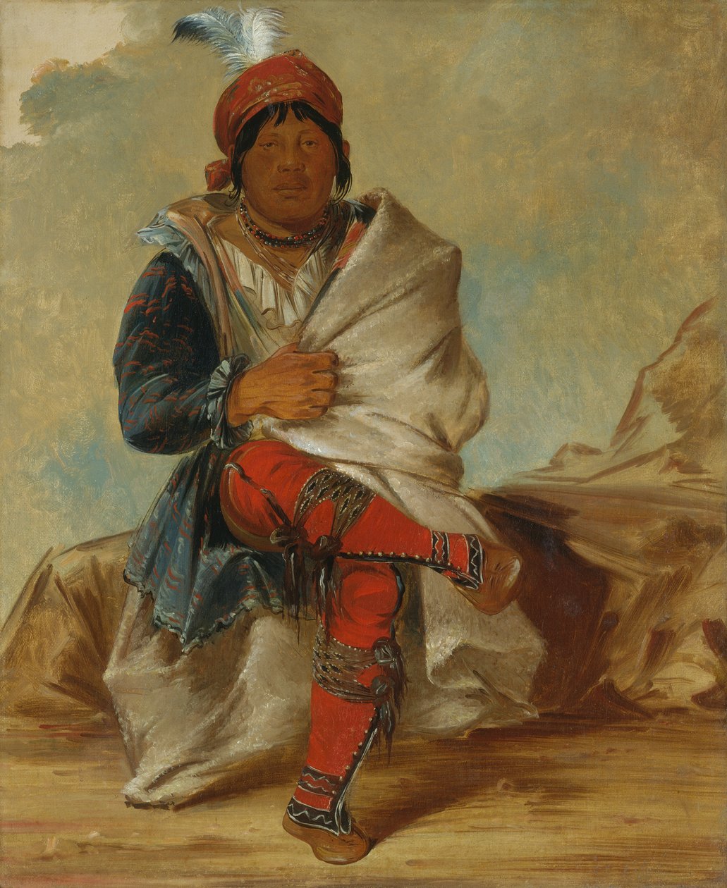 Mick-e-no-páh, wódz plemienia, 1838. autorstwa George Catlin