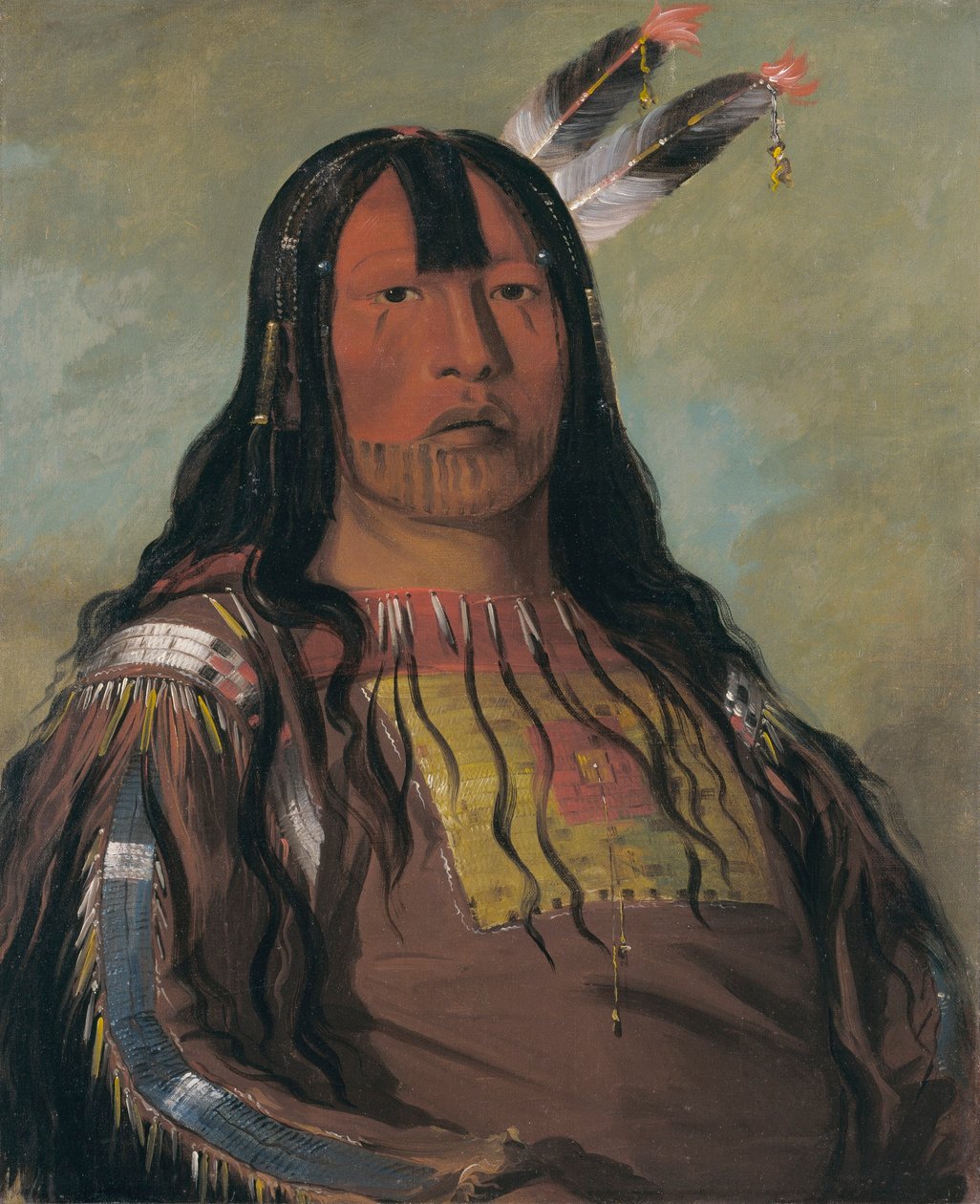 Mix-ke-móte-skin-na, Żelazny Róg, Wojownik autorstwa George Catlin