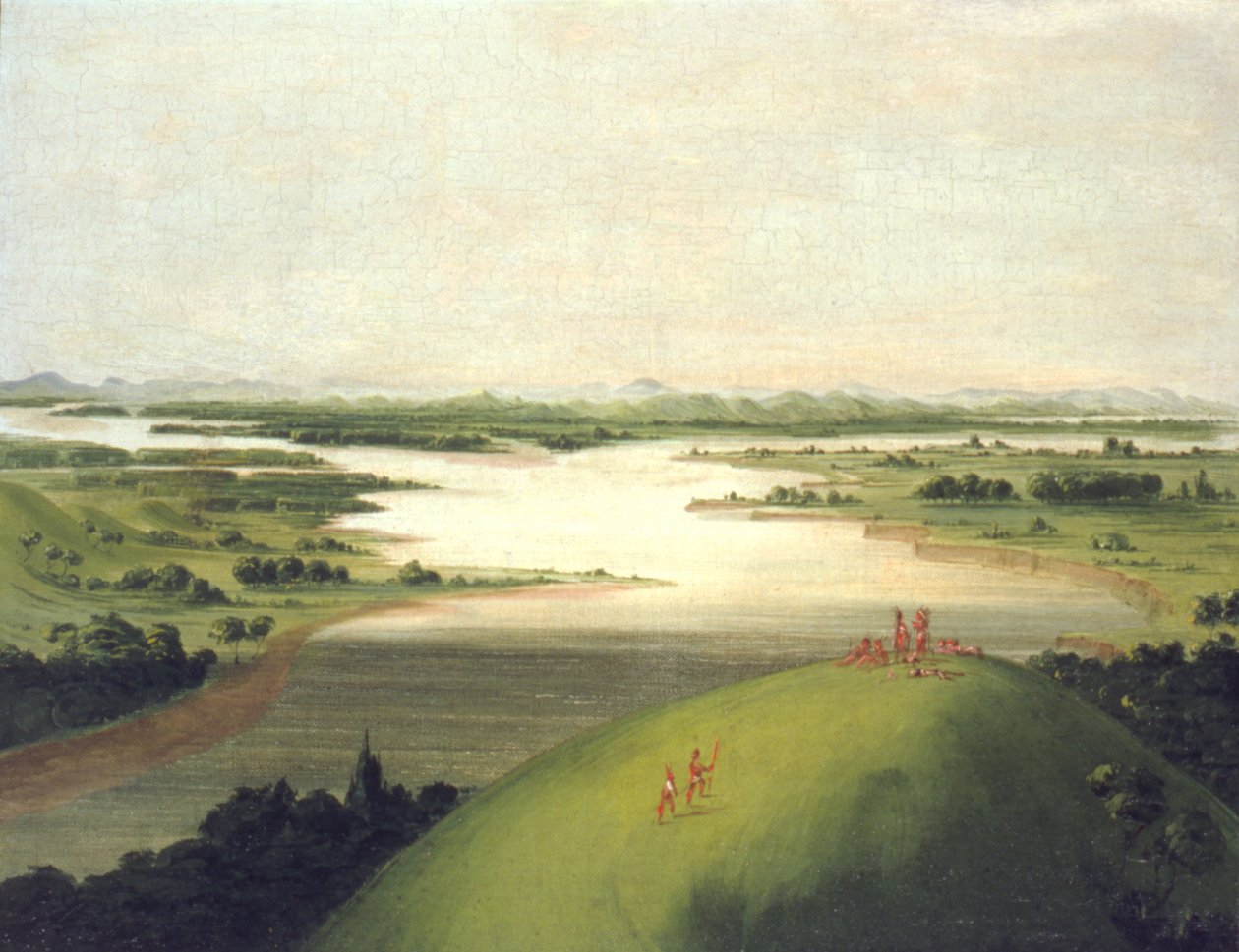 Ujście rzeki Platte, 900 mil powyżej St. Louis autorstwa George Catlin